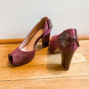 Anthropologie Peep Toe Heels